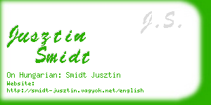 jusztin smidt business card